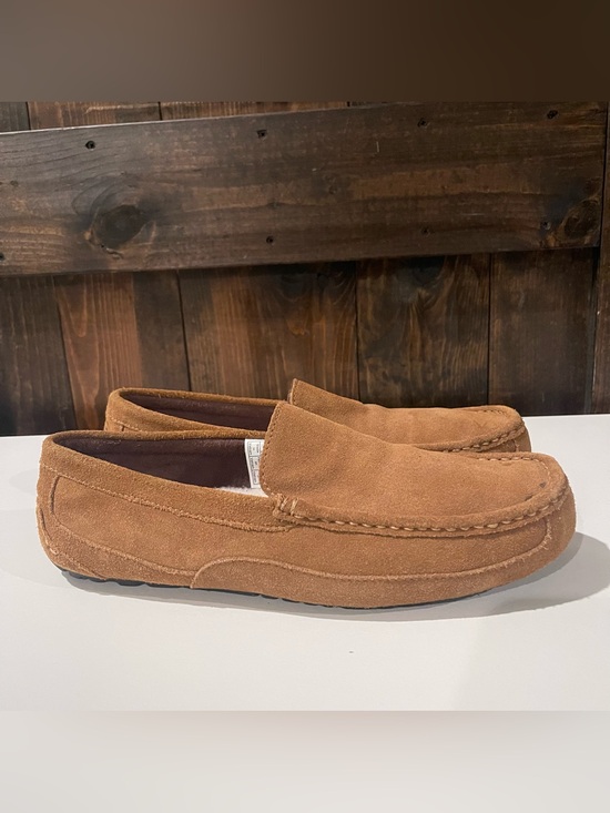 UGG Mens 11 Chestnut Alder Faux Shearling Lined Suede Slipper Slip On Loafers main image 7